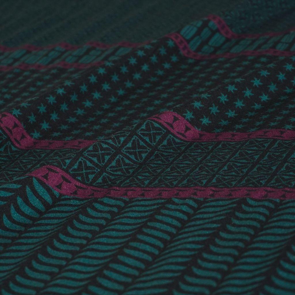 Viskosetwill Druck Molina Bohomuster dunkelgrün - Bienvenido